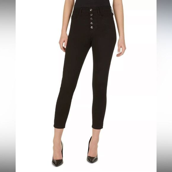 Numero Verona Ankle Skinny Jeans black  Juniors' Stretchy Exposed-Buttons NEW - Picture 3 of 10